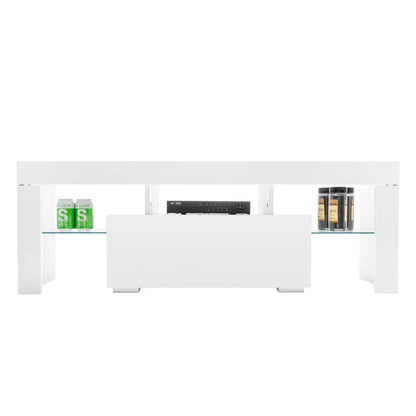 Two Colors 130 x 35 x 45cm Elegant Household Decoration LED TV Cabinet Side Table  with Single Drawer