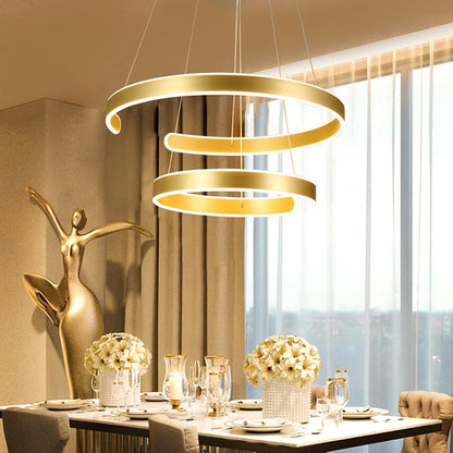 AC90-264VModern pendant lights for living room dining room Geometry Circle Rings acrylic aluminum body LED Lighting ceiling Lamp