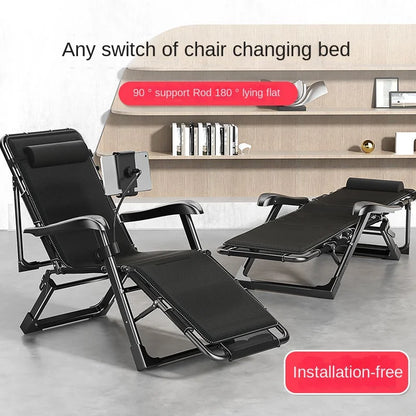 Furniture Dual-use Reclining Chair Folding Lunch Break Leisure Portable Office Lazy Nap Elderly Home Chair Flattened Sofas Bed