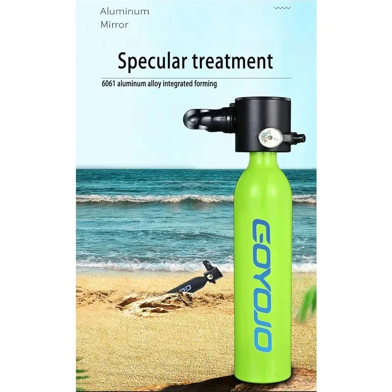 Mini Scuba Tank Portable Small 0.5L Diving Device Spare Air Oxygen Cylinder Underwater Breathing System 5-10 Minutes