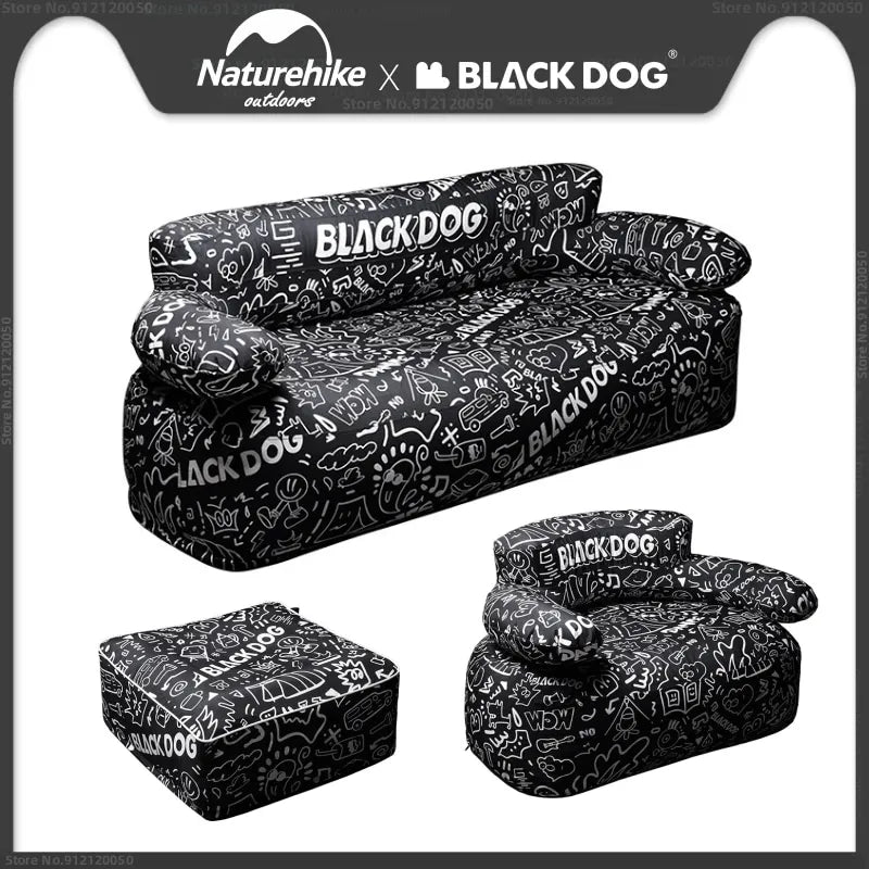 Naturehike & Blackdog Single/Double Inflatable Lazy Sofa Camping Folding Waterproof Inflatable Sofa Portable Travel Beach Stool