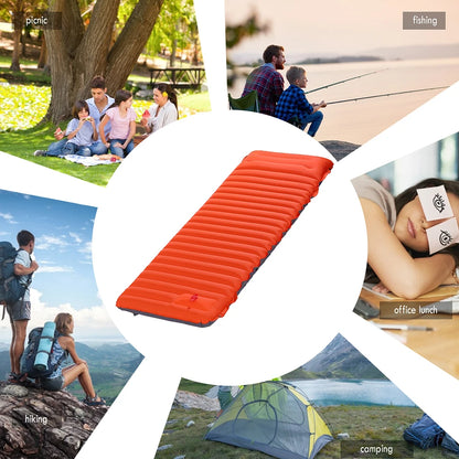 Air Mattress Outdoor Inflatable Camping Mat  Foldable Picnic Blanket Hiking Cushion Portable Sleeping Mat with Storage Bag