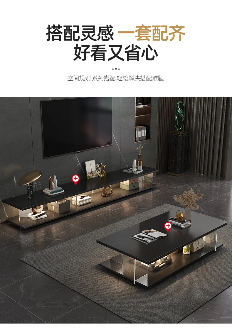 Modern Style Acrylic Design Coffee Table Minimalist Small Coffee Table Living Room Decoration Mesa Posta Entrance Furniture