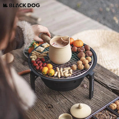 Naturehike BLACKDOG Camping Charcoal Grill Stove For BBQ Outdoor Barbecue Table Picnic Folding Oven Furnace Portable Cookware