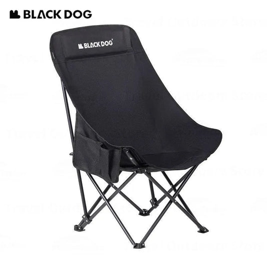 Naturehike BLACKDOG Moon Chair High Back Foldable Camping Chair Outdoor Portable Fishing Beach Chair With Pockets 58x58x90cm