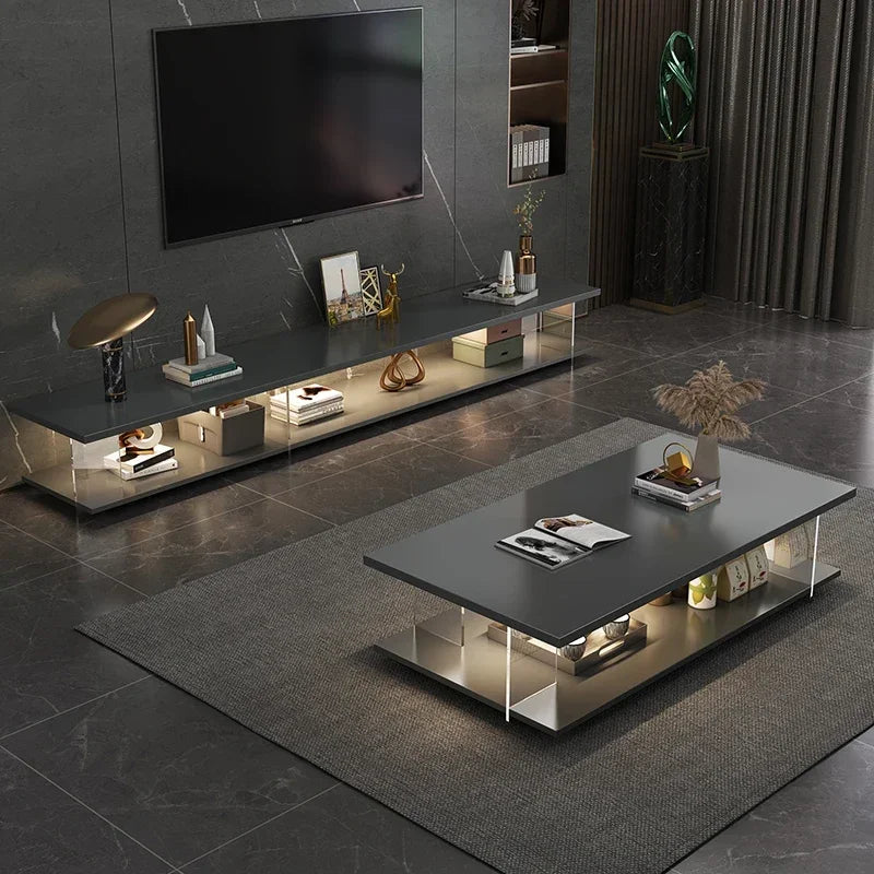 Modern Style Acrylic Design Coffee Table Minimalist Small Coffee Table Living Room Decoration Mesa Posta Entrance Furniture