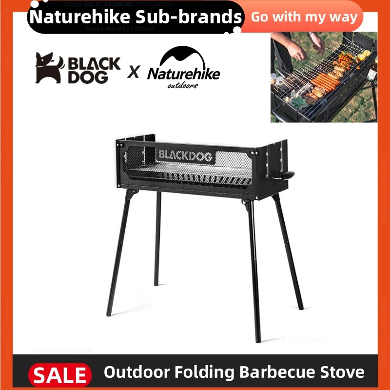 Naturehike-Blackdog Outdoor Folding Barbecue Stove Camping Portable BBQ Grill Multi Person Picnic Oven Travel Barbecue Equipment