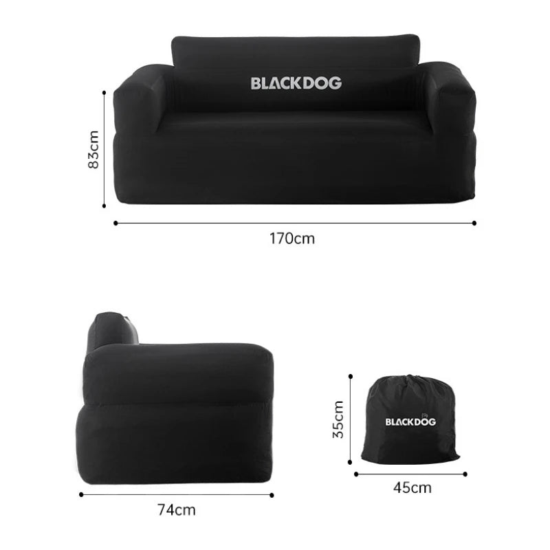 Naturehike-Blackdog Outdoor Double Inflatable Sofa Portable Camping Picnic Air Bed Lazy Inflatable Bed Luxury Outdoor Sofa Bed