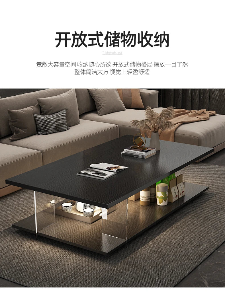 Modern Style Acrylic Design Coffee Table Minimalist Small Coffee Table Living Room Decoration Mesa Posta Entrance Furniture