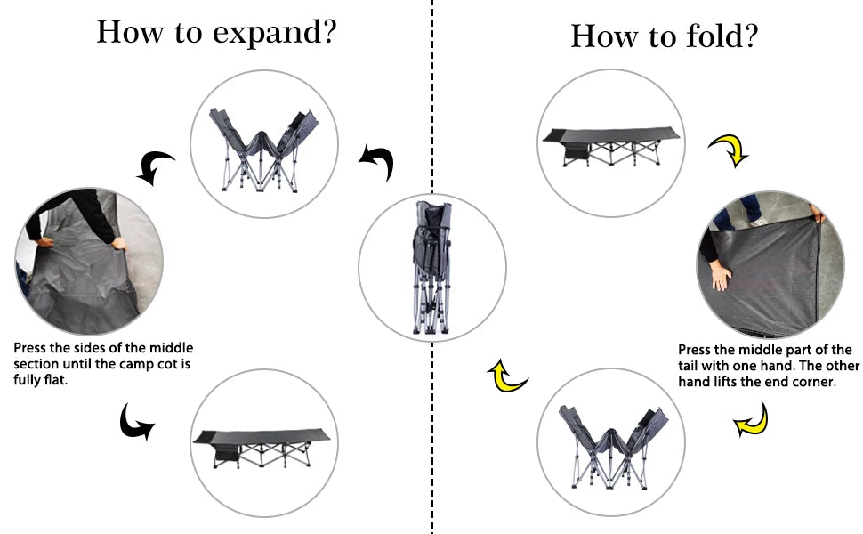 Camping Cot,Flat Sleeping Cot for Adults with Mattress,Portable Foldable Camp Cot for Office,Home Nap,Outdoor Travel