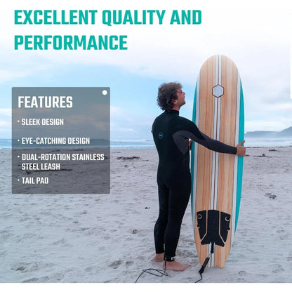 7ft Soft Top Foam Beginner Surfboard Perfect Longboard for Surfing Beach Fun and Water Sports Lightweight and Durable