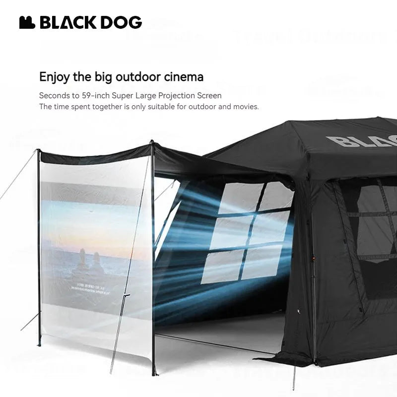 Naturehike BLACKDOG Camping Tent Waterproof Automatic One-touch Dome Cabin Tent for 5-8 Person Outdoor Trip W/ Projection Screen