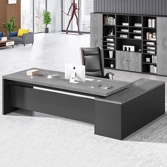 Drawers Corner Office Desk Dark European L Shaped European Computer Desks Laptop Metal Escritorios De Ordenador Modern Furniture