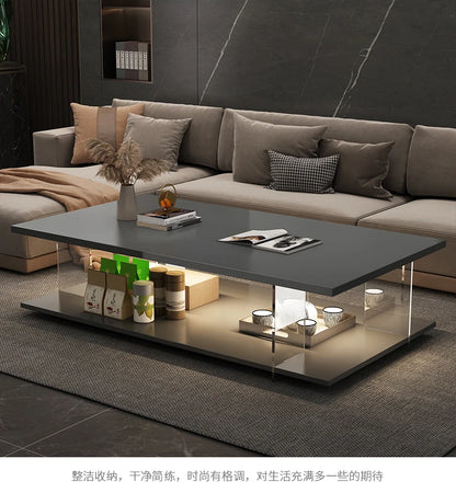 Modern Style Acrylic Design Coffee Table Minimalist Small Coffee Table Living Room Decoration Mesa Posta Entrance Furniture