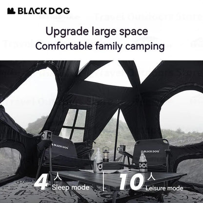 Naturehike BLACKDOG 2.0 Upgrade Automatic Vinyl Tent 150D Oxford Cloth Camping Picnic Square Tent Outdoor Portable Rainproof