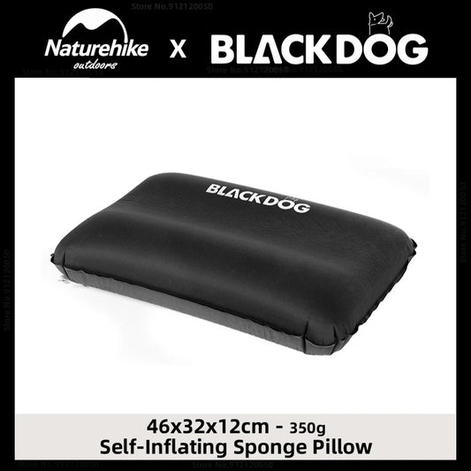 Naturehike-Blackdog Self-Inflating Pillow Sleeping Bag Pillow For Outdoor Camping Air U-shaped Pillow Portable Travel Pillow