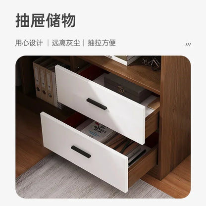 Large Simple Computer Desk Bookshelf Integrated Game Tables Drawers Laptop Home Bedroom Student Study Writing Desk Office Table