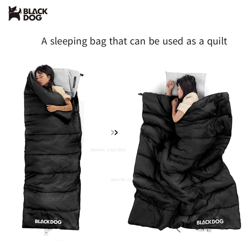 Naturehike-Blackdog Ultralight Camping Cotton Sleeping Bag Outdoor Envelope Sleeping Bag Hiking Adult Anti Cold Thickening Quilt