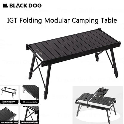 Naturehike Blackdog IGT Folding Modular Camping Table Outdoor Picnic Multifunctional Combination Table Adjustable Heigh Aluminum