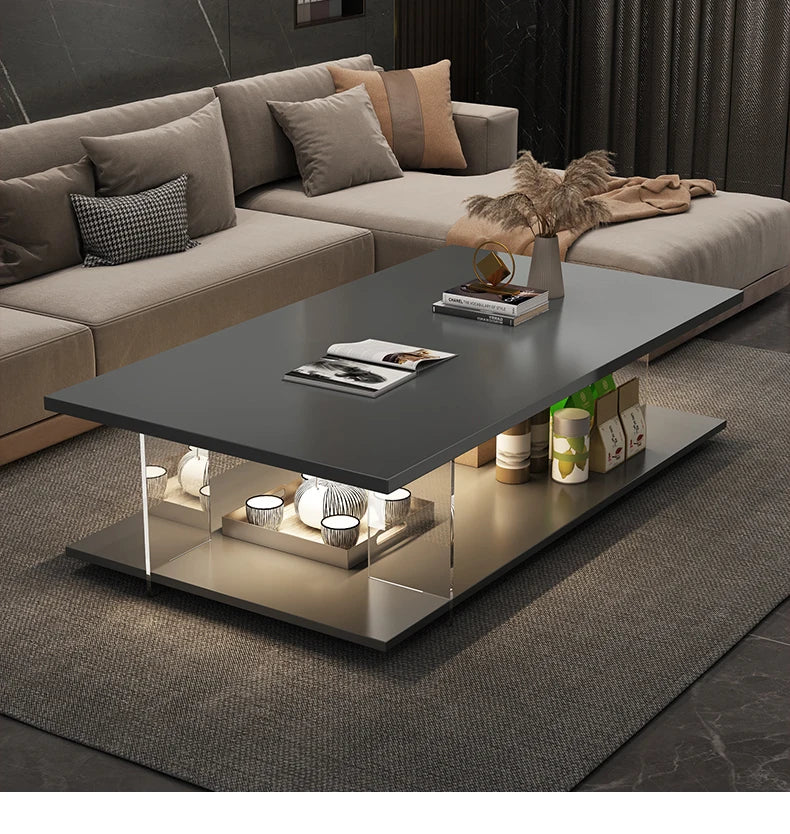 Modern Style Acrylic Design Coffee Table Minimalist Small Coffee Table Living Room Decoration Mesa Posta Entrance Furniture