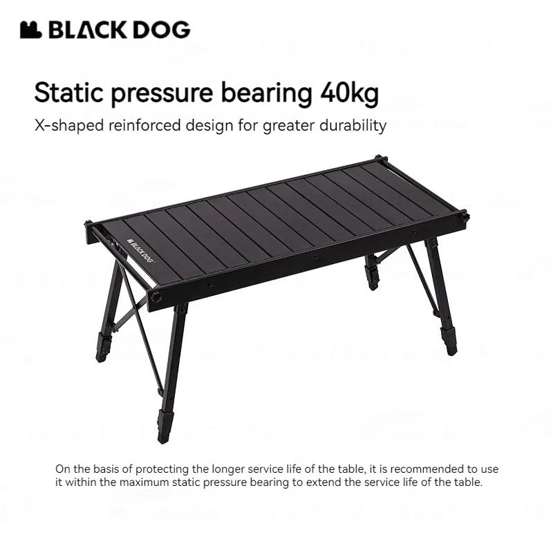 Naturehike BLACKDOG IGT Folding Camping Table Removable Portable BBQ Grill Wood Table Outdoor Picnic Backpacking Fishing Table