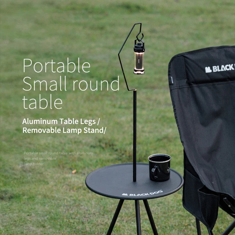 Blackdog Outdoor Portable Small Round Table Ultra Light Aluminum Alloy Camping Table With Light Frame Camping Furniture