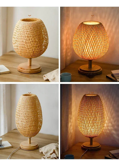 Eye-Caring Bedroom Bedside Night Light Retro Desk Lamp Reading Light Home Decor, Unique Handicraft House Warmging Gift