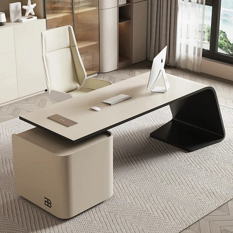 Modern Office Desk Table Cabinet Standing Executive Drawers Computer Workbench Desk Organizer Escritorio Gaming Modern Furniture