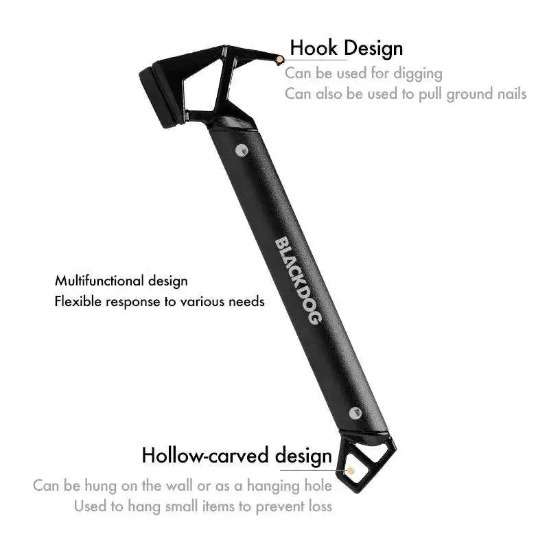 Blackdog Outdoor Multifunctional Tools Camping Tent Ground Peg Hammer Black Dog Workman Wilderness Survival Equipment