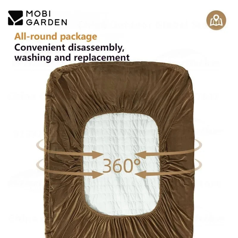 MOBI GARDEN Camping Air Cushion Bedspread Mattress Cover Outdoor Inflatable MoistureProof Mat Dirty Velvet Camping Accessories