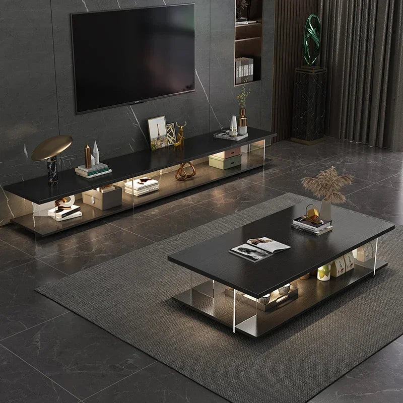 Modern Style Acrylic Design Coffee Table Minimalist Small Coffee Table Living Room Decoration Mesa Posta Entrance Furniture