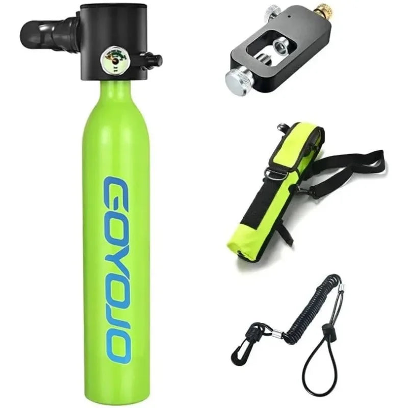 Mini Scuba Tank Portable Small 0.5L Diving Device Spare Air Oxygen Cylinder Underwater Breathing System 5-10 Minutes