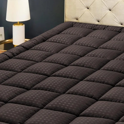 Mattress Pad Quilted Fitted  Protector Cooling Pillow Top Mattress Cover Breathable Fluffy Soft Mattress Topper