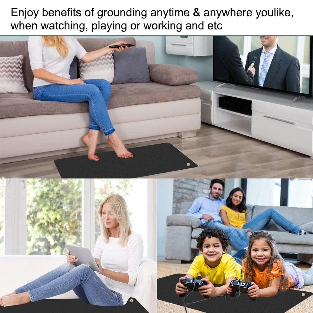 Grounding Mat for Improving Sleep, Grounding Pad for Health, Grounding Bed Mat with Grounding Cord for Better Working