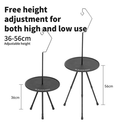 Blackdog Outdoor Portable Small Round Table Ultra Light Aluminum Alloy Camping Table With Light Frame Camping Furniture