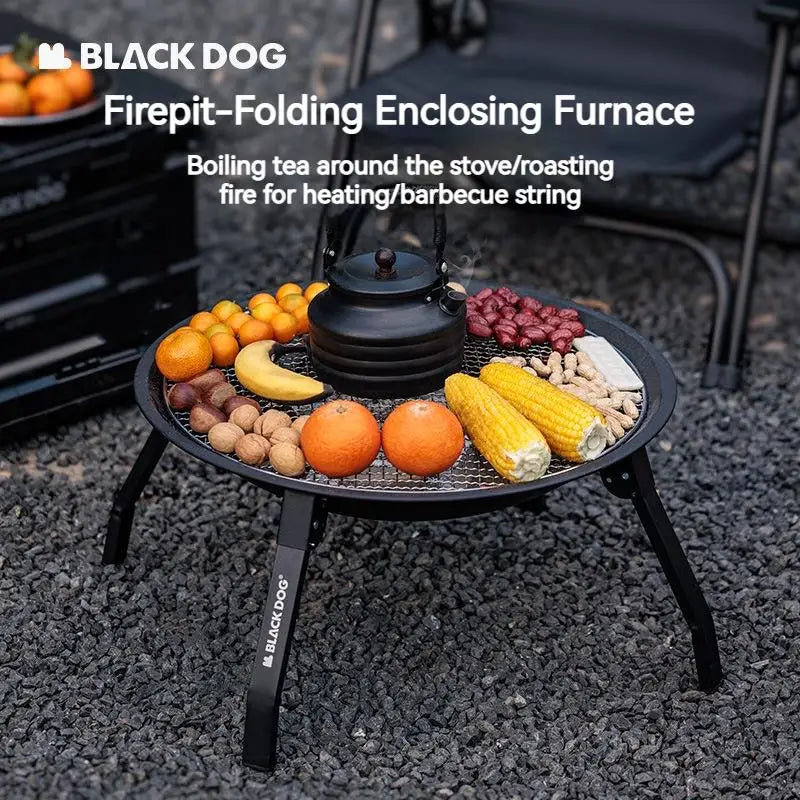 Naturehike BLACKDOG Charcoal Grill Stove For BBQ Outdoor Barbecue Table Camping Picnic Folding Oven Furnace Portable Cookware