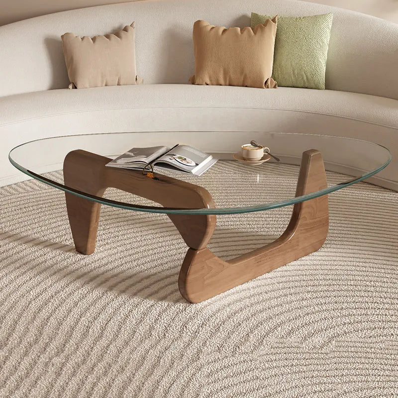 Irregular Small Luxury Coffee Table Modern Simple Low Glass Nordic Coffee Table Minimalist Design Mesa Auxiliar Home Furniture