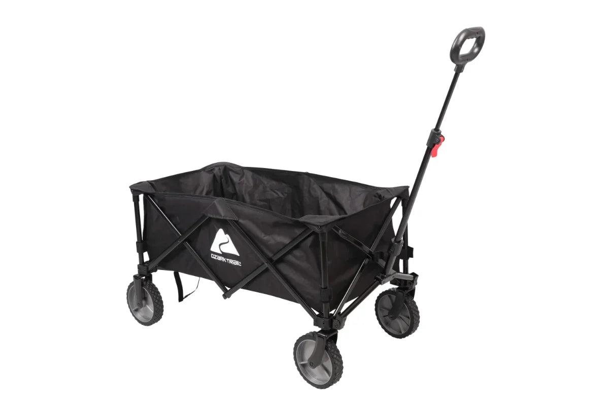 Ozark Trail Folding Multipurpose Camp Wagon Cart, Black