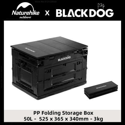 Naturehike-Blackdog 50L PP Folding Storage Box Portable Outdoor Hiking Camping Tent Camping Equipment Picnic Cutlery Storage Box