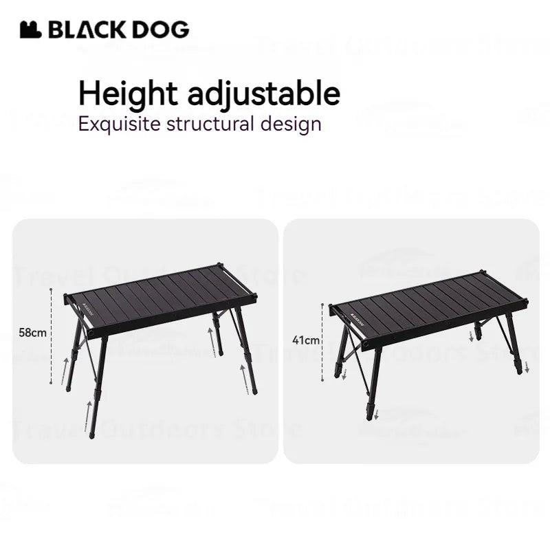 Naturehike BLACKDOG IGT Folding Camping Table Removable Portable BBQ Grill Wood Table Outdoor Picnic Backpacking Fishing Table