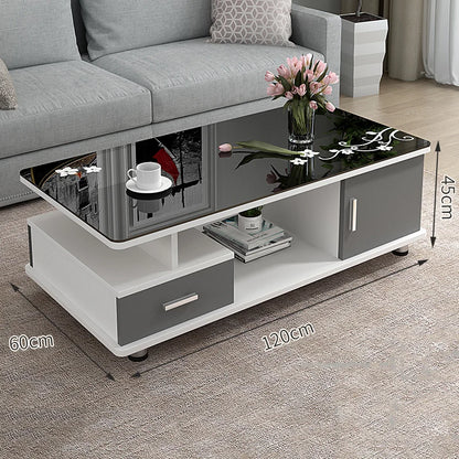 Glass Large Coffee Table Center Living Room Tv Coffee Tables with Drawers Decor Mesa De Centro De Sala Muebles Home Furniture