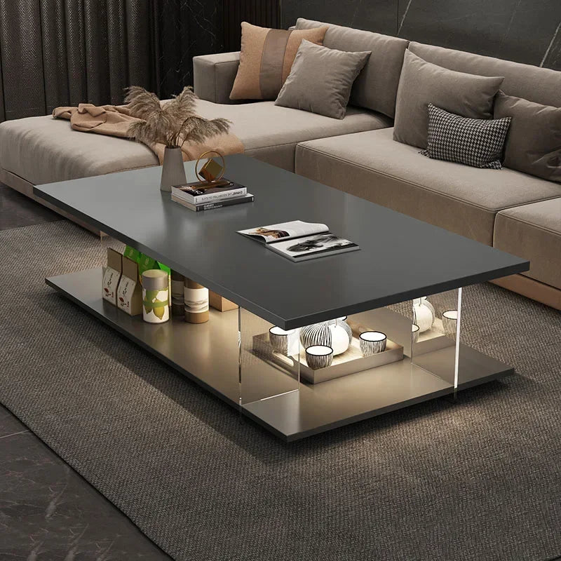 Modern Style Acrylic Design Coffee Table Minimalist Small Coffee Table Living Room Decoration Mesa Posta Entrance Furniture