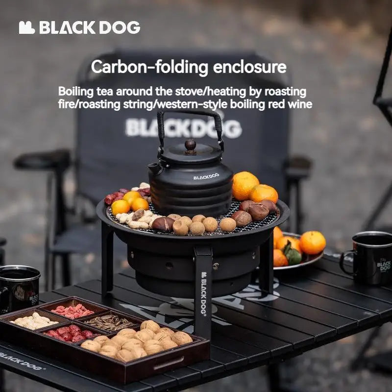 Naturehike BLACKDOG Camping Charcoal Grill Stove For BBQ Outdoor Barbecue Table Picnic Folding Oven Furnace Portable Cookware