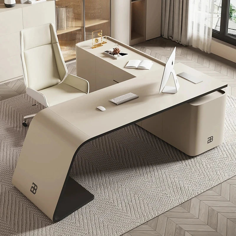 Modern Office Desk Table Cabinet Standing Executive Drawers Computer Workbench Desk Organizer Escritorio Gaming Modern Furniture