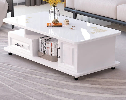 Rounded coffee table simple modern European living room TV cabinet combination tea table home