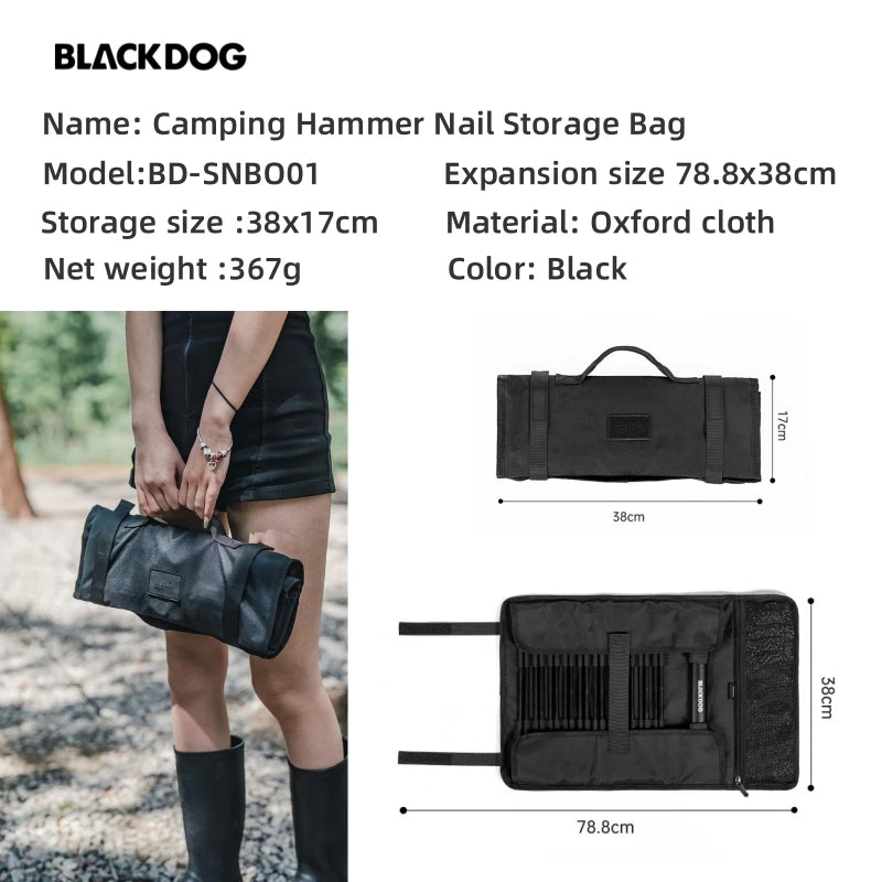 Naturehike-Blackdog Portable Tool Storage Bag Large Capacity Camping Accessories Tools Bag Outdoor Tent Peg Nails Storage Bags