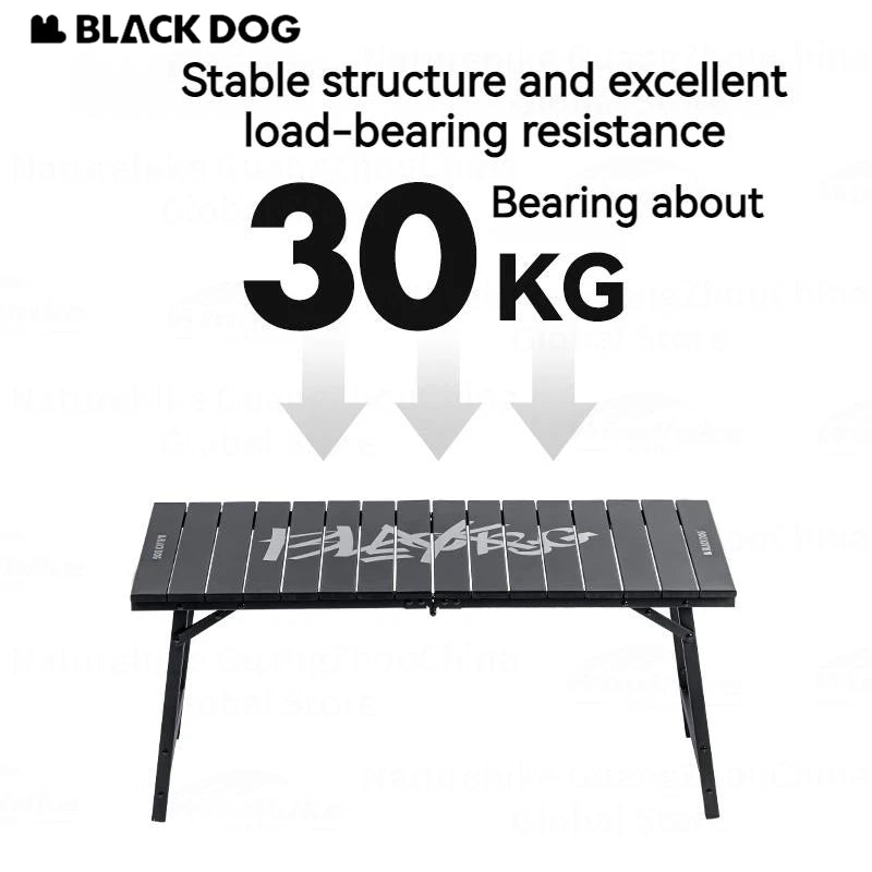 Naturehike BLACKDOG Folding Table Aluminum Alloy Lightweight 3.7kg Bearing 30kg Camping Outdoor Desk Portable Dining Furniture