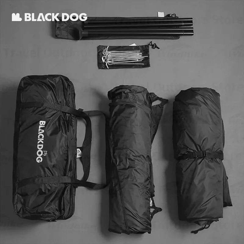 Naturehike-BLACKDOG Black Pyramid Tent Skirt With Snow Pu3000Mm Outdoor 4Season Camping Tent 150D Oxford Cloth Sunscreen Tent