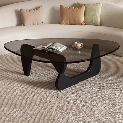 Irregular Small Luxury Coffee Table Modern Simple Low Glass Nordic Coffee Table Minimalist Design Mesa Auxiliar Home Furniture