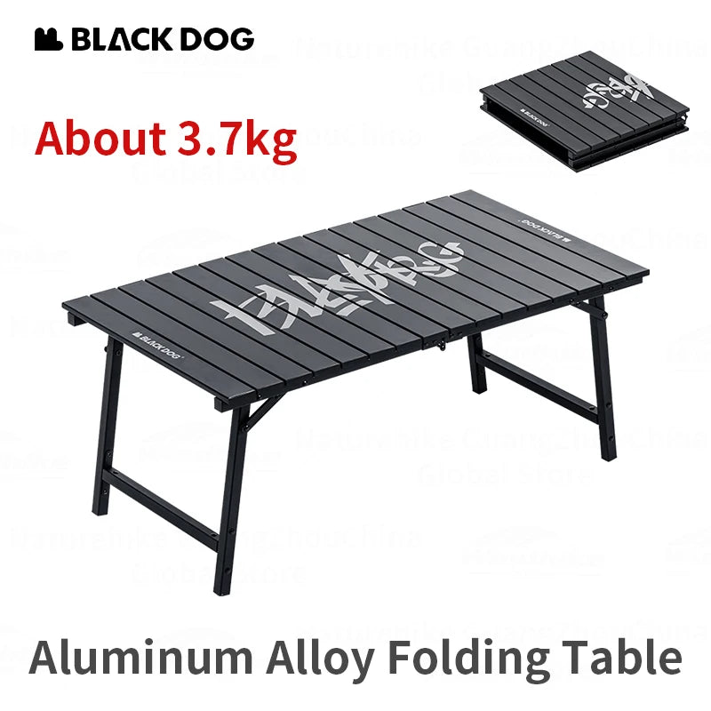 Naturehike BLACKDOG Folding Table Aluminum Alloy Lightweight 3.7kg Bearing 30kg Camping Outdoor Desk Portable Dining Furniture